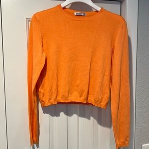 Orange cropped sweater